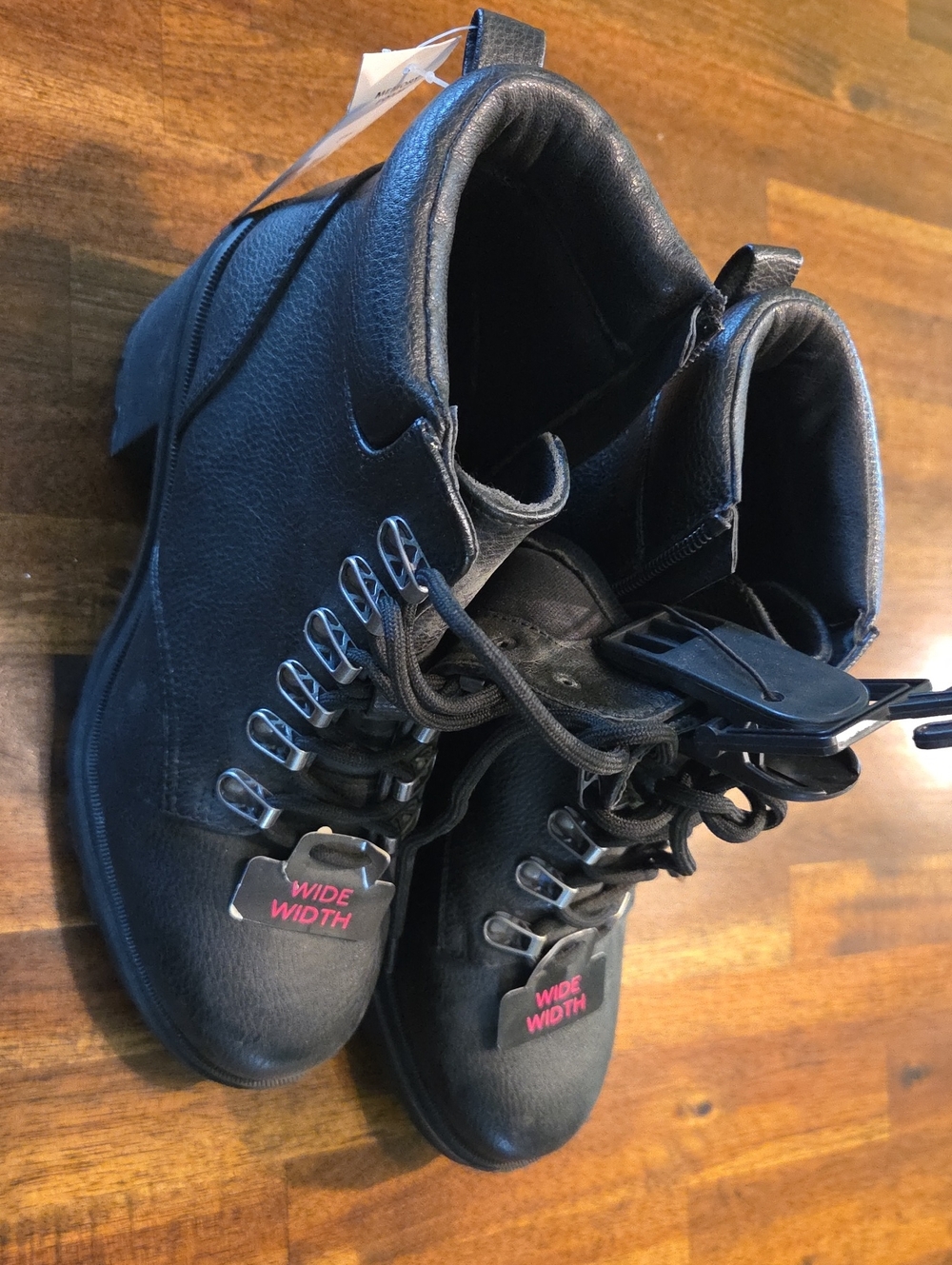No Boundaries Black Wide Width Combat Boots